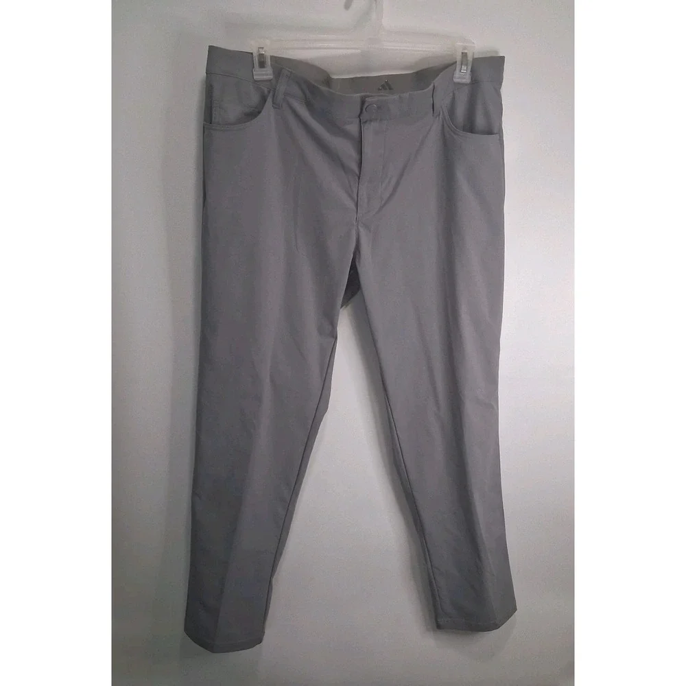 Adidas Mens 38x30 Ultimate365 Performance 5 Pocket Golf Pants Stretch Waist Grey